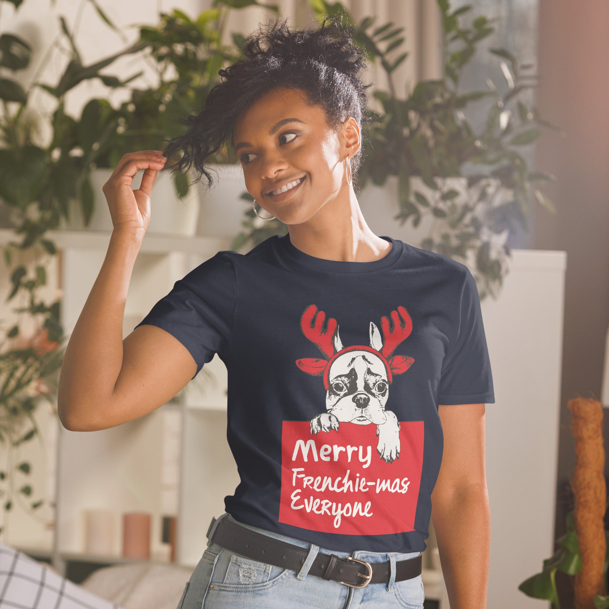 Trendy Bulldog Joy - Premium Unisex T-shirt Indoor Comfort