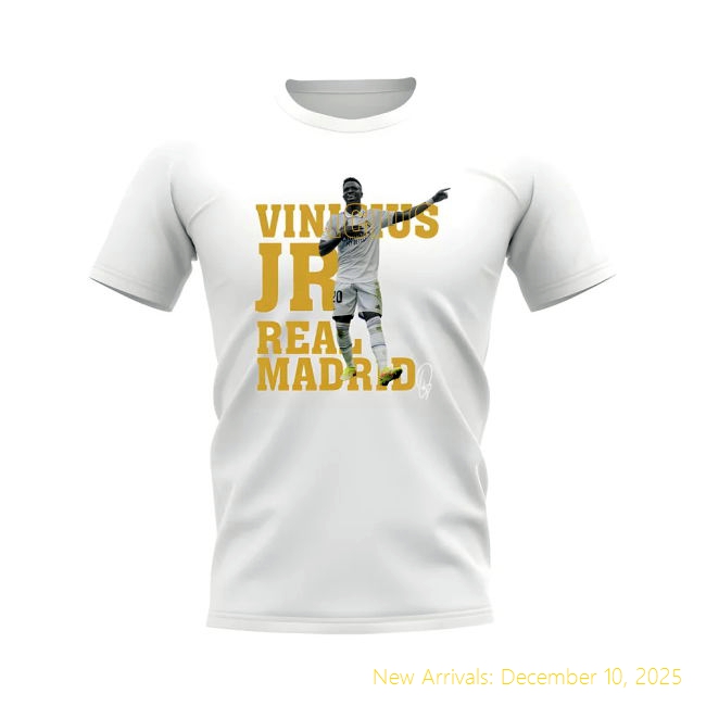 Authentic RM Vinicius jr Real Madrid Player Tee (White) - Economical