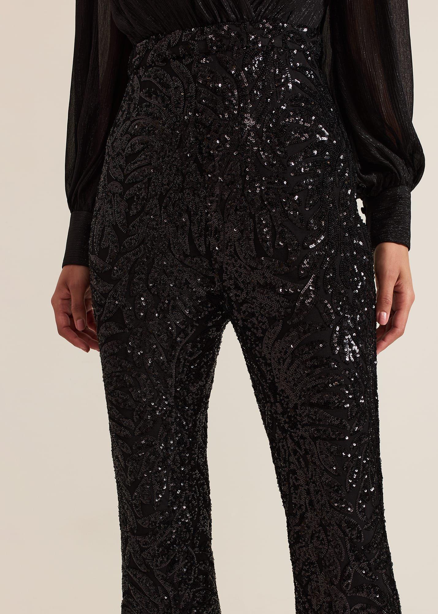 Milena Black Sequin Jumpsuit