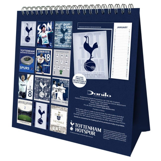 Calendar 2026 Licensed Copy Tottenham Home Fan Jersey for Adults