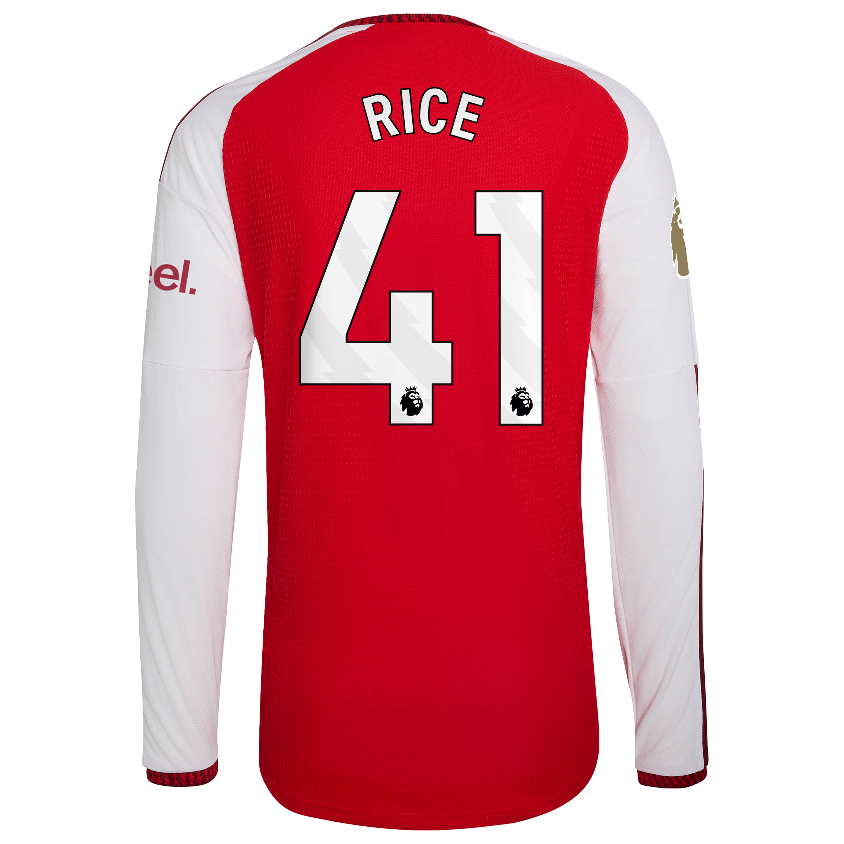 [SJH] Declan Rice #41 Arsenal 2026/27 Home Authentic Long Sleeve Jersey - Red