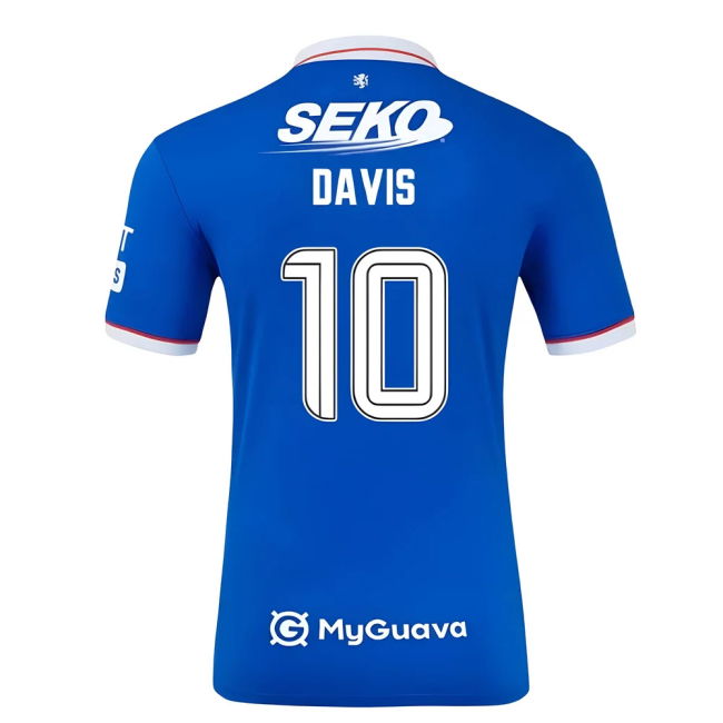 Superior Glasgow Rangers Davis 1 #0 Official Merchandise (v4)