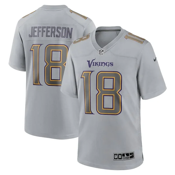 None Justin Jefferson Game Jersey - Gray | NFL Player Jersey