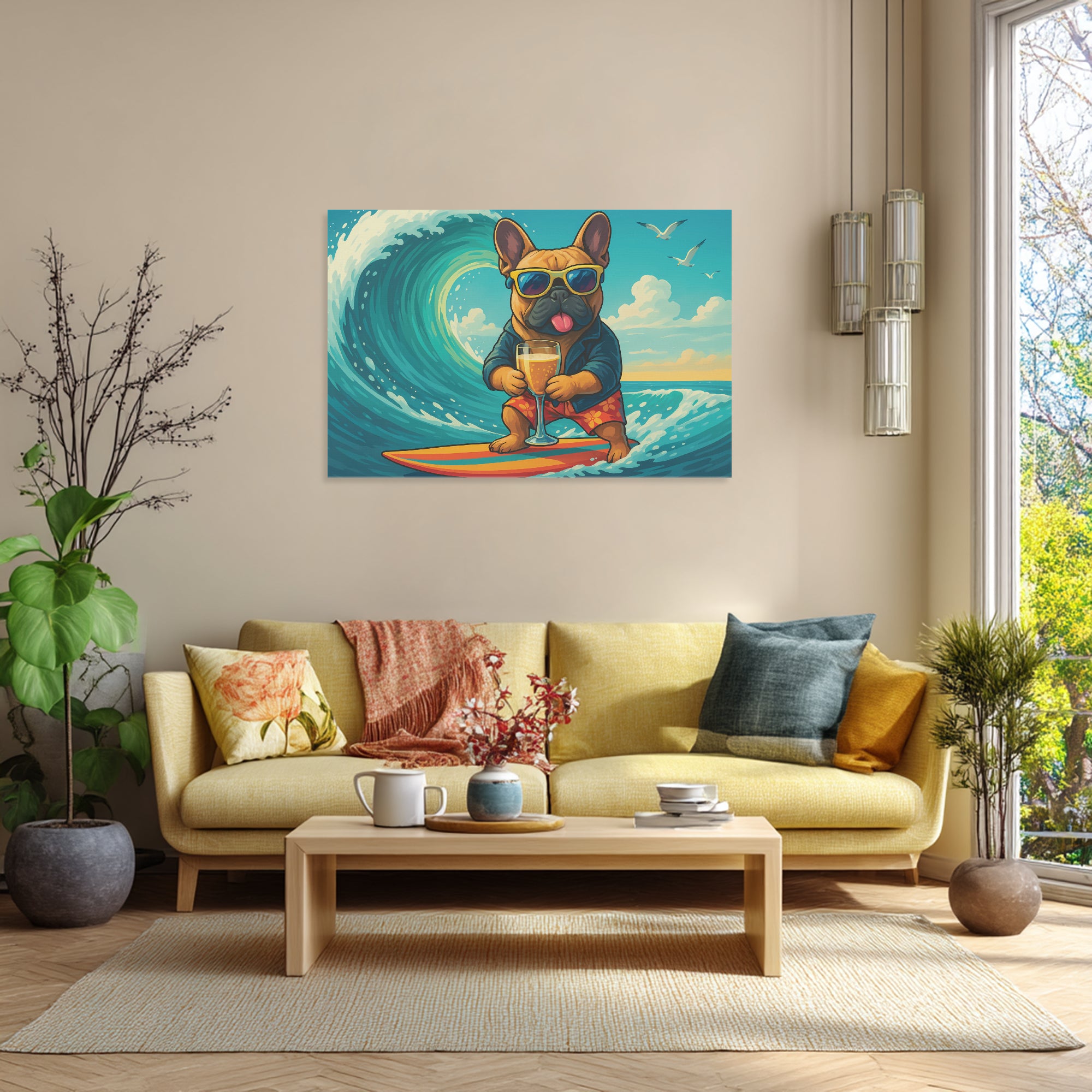 Remi - Dog Owner Adorable Frenchie Canvas Wall Art For Dog Lovers
