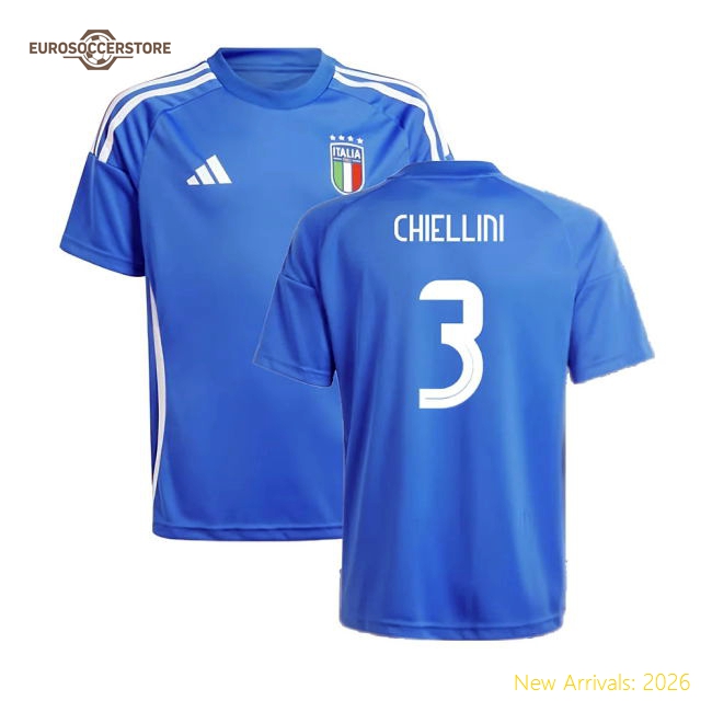 Child-friendly Football Team Kids Chiellini Jersey 2024-2025 Stretchy