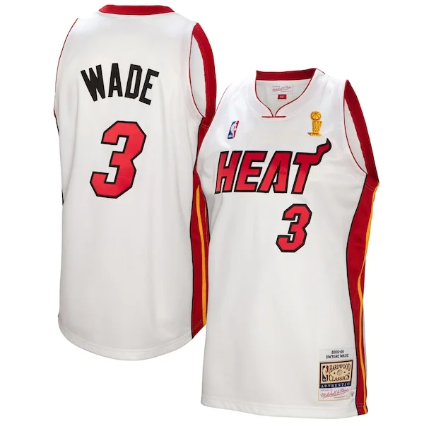 Dwyane Wade MIA Official Basketball Jersey - White - Licensed Product