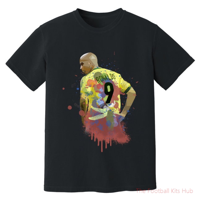 Ronaldo Brazil Art T-Shirt (Black)