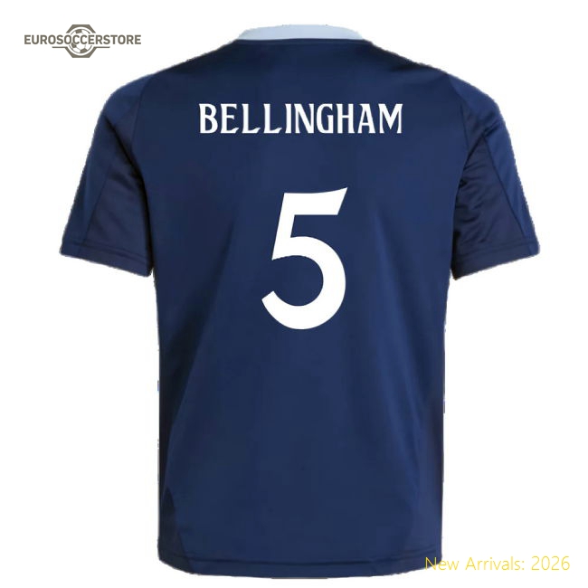 2024-2025 Real Madrid Training Jersey (Navy) - Kids (Bellingham 5)