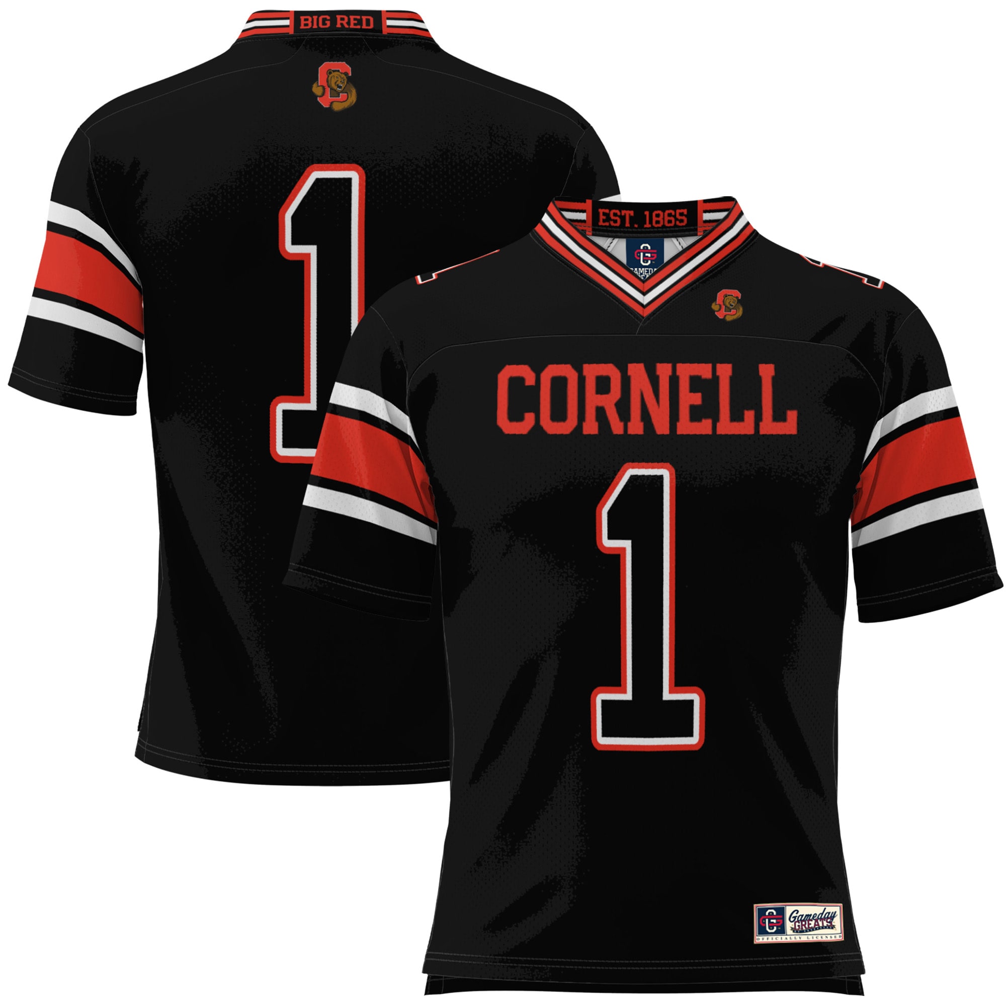 [Youth] Cornell Big Red #1 Football Jersey - Black | Stadium Series 26/27 Season