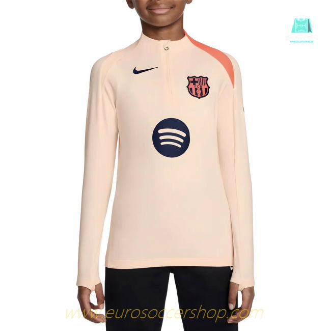 2025-2026 Barcelona Strike Dri-Fit Drill Top (Orange) - Kids