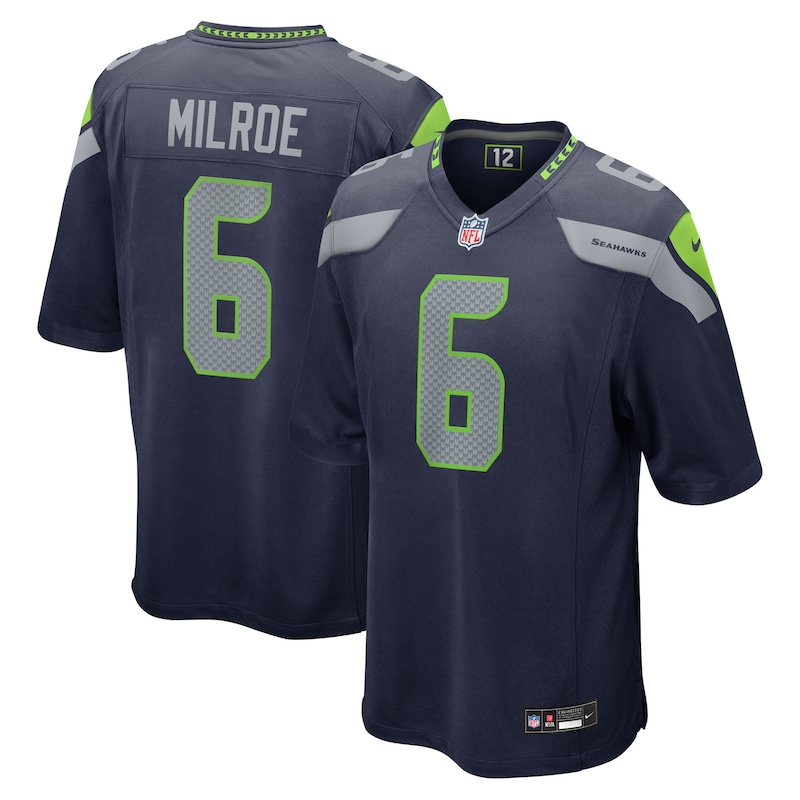 None Jalen Milroe Team Captain SEA Seahawks Premium Jersey for NFL Fan