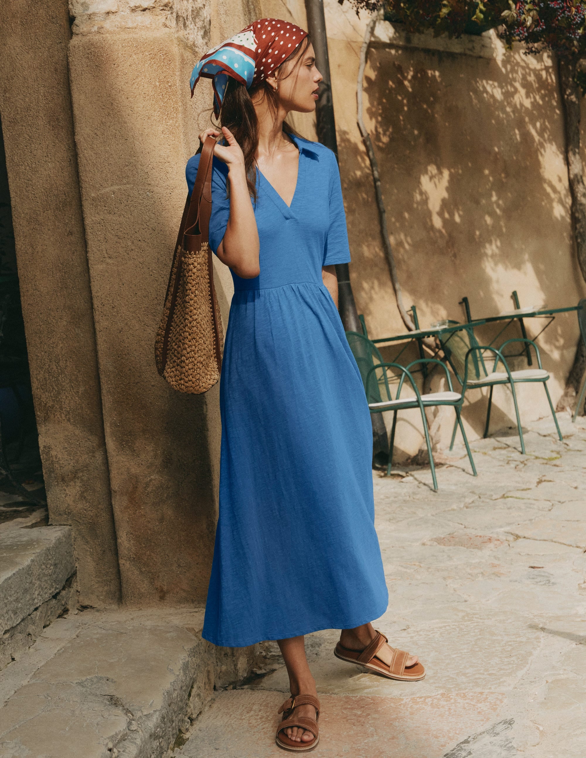 Aria Collared Jersey Dress