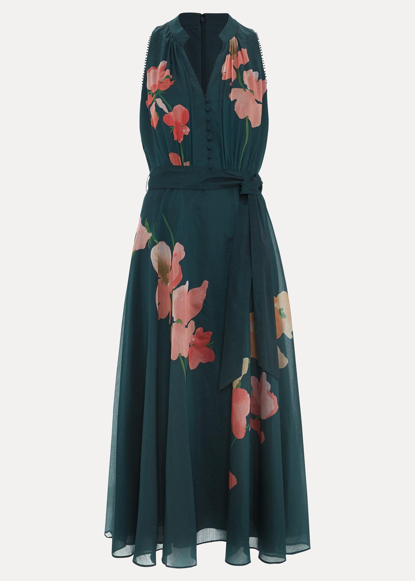 Petite Lucinda Button Floral Dress