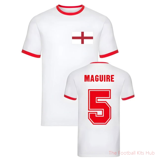 Harry Maguire England Ringer Tee (White)