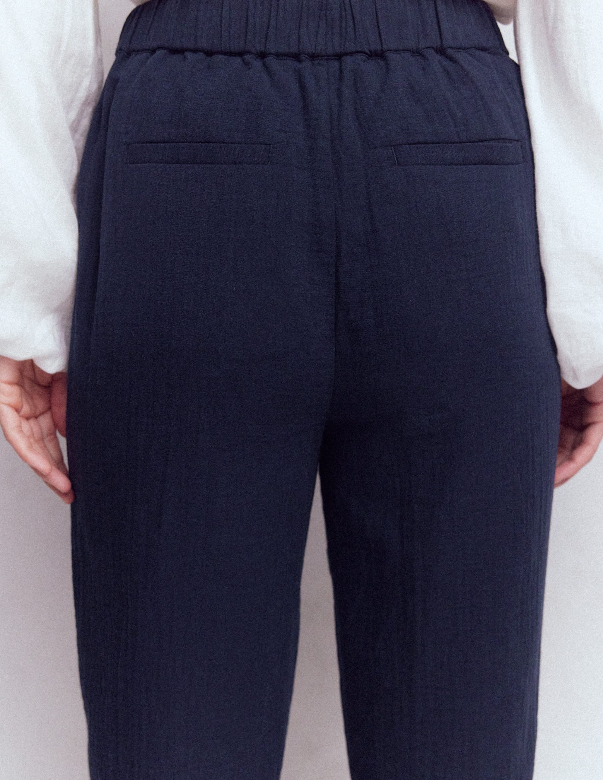 Double Cloth Crop Trousers