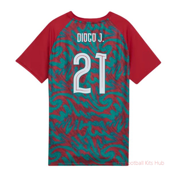 [EFS] 2026/27 Portugal Warm Up Jersey (Red) - Kids (Diogo J. 21)