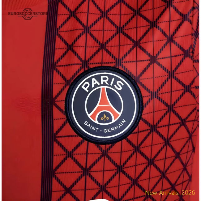 Best-Selling 2025-2026 Psg Academy Pro Away Pre Match Shirt (Red) -