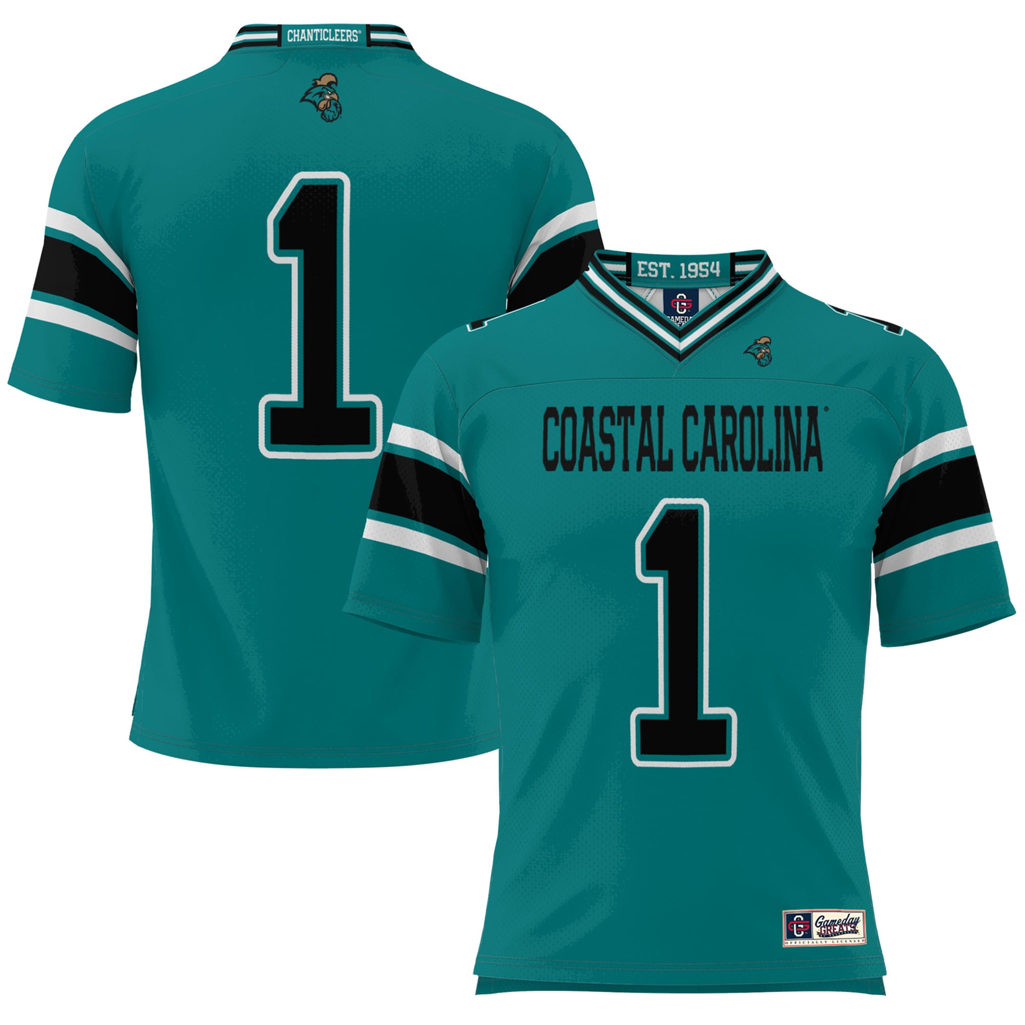 #1 Coastal Carolina Chanticleers GameDay Greats Endzone 2026/2027 Football Jersey - Teal