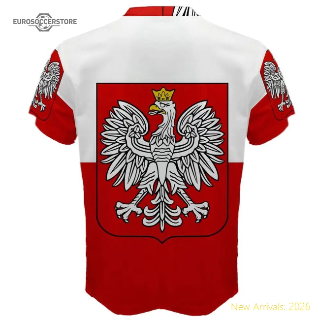 Poland Flag Sublimated Sports Fan Collection Jersey For Match Days