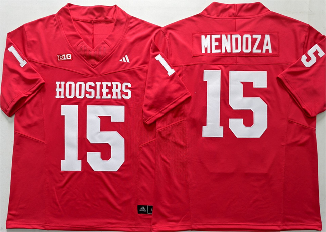 Men's None Red 2024 away jersey Fernando Mendoza #15 breathable Jersey