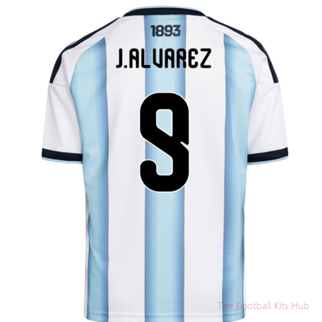 [LK] 2026/27 Argentina Home Shirt (Kids) (J.Alvarez 9)