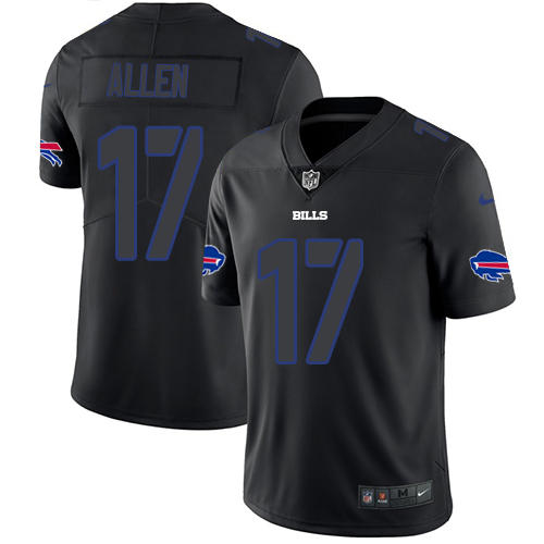 Authentic BUF Bills NFL #17 Josh Allen Limited Black Jersey - Fan A...