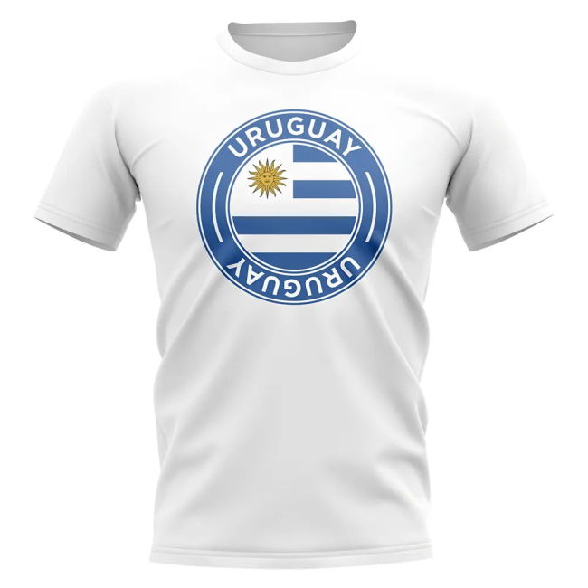 Uruguay Football Badge T-Shirt (White)