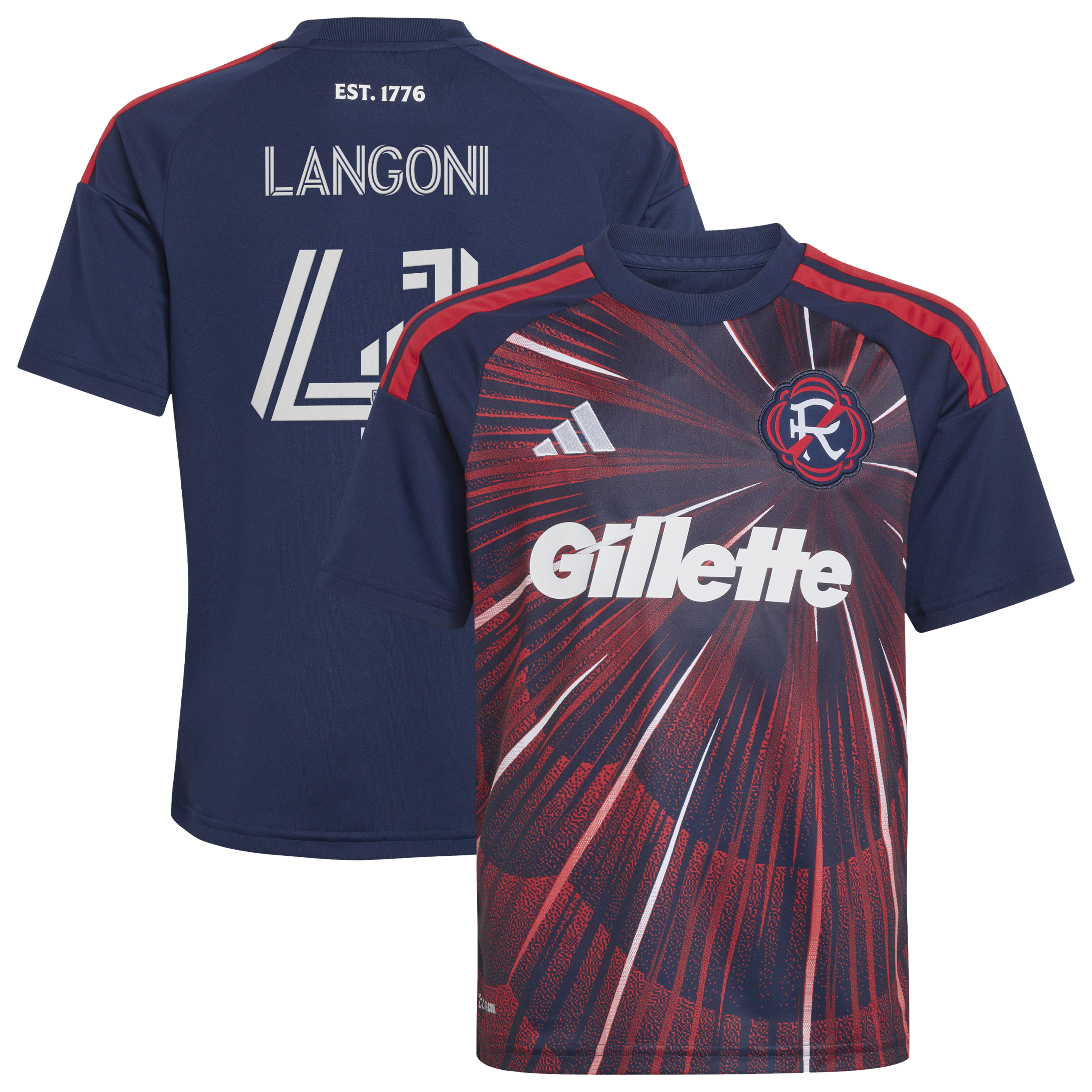 [SJH] Luca Langoni New England Revolution Youth 2026 Independence Day Replica Jersey - Blue