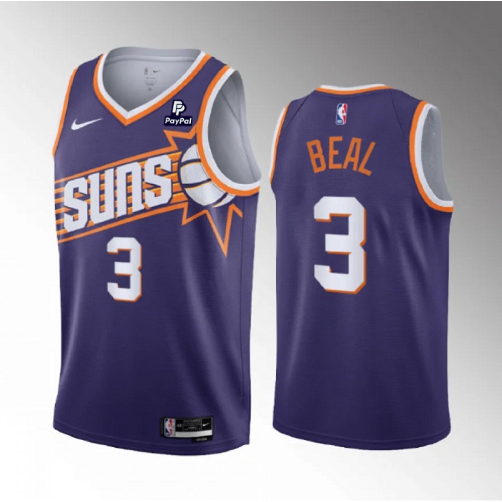 Collector's Item Men's Suns #3 Bradley Purple Basketball Jersey
