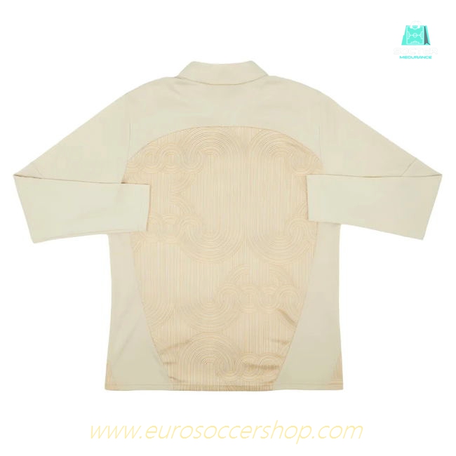 2024-2025 AC Milan Prematch 1/4 Zip Top (Putty)