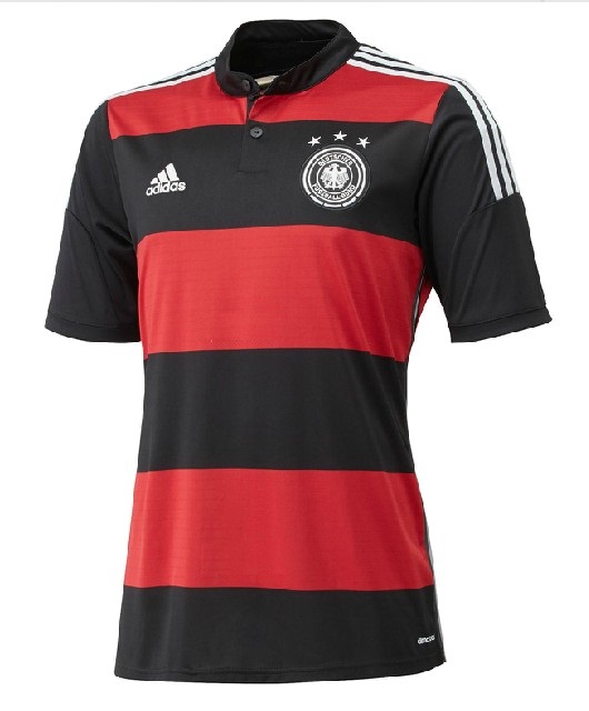 Official 2014 Germany Away BlackRed Soccer Jersey Shirt
