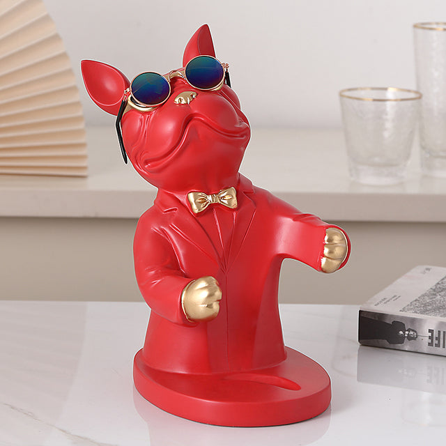 French Bulldog French Bulldog Figurine Wine Rack Sculpture Durable Dog Item