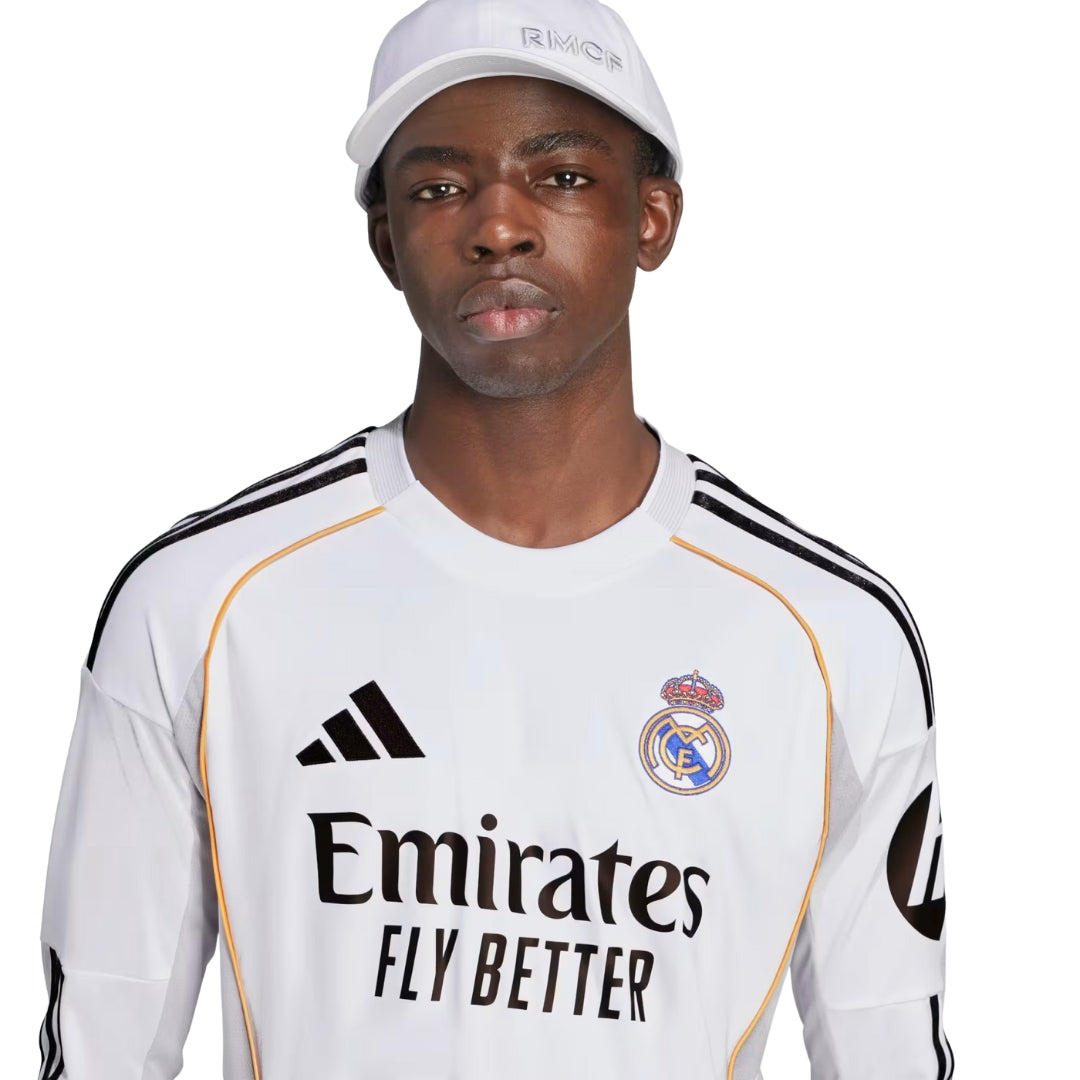 Real Madrid Sleeve 2025-2026 UCL Home Jersey – Authentic Shirt