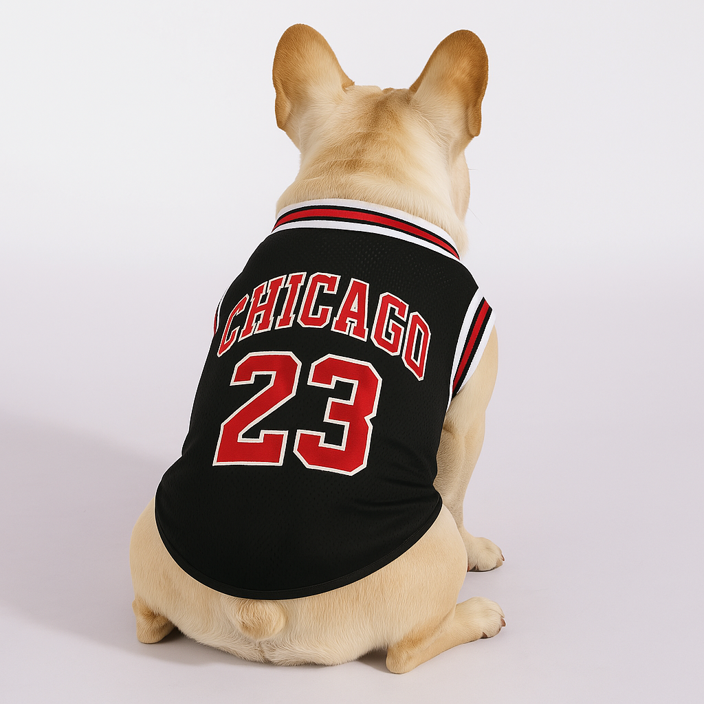 French Bulldog Frenchie Mesh Dog Basketball Jersey – Breathable Summer