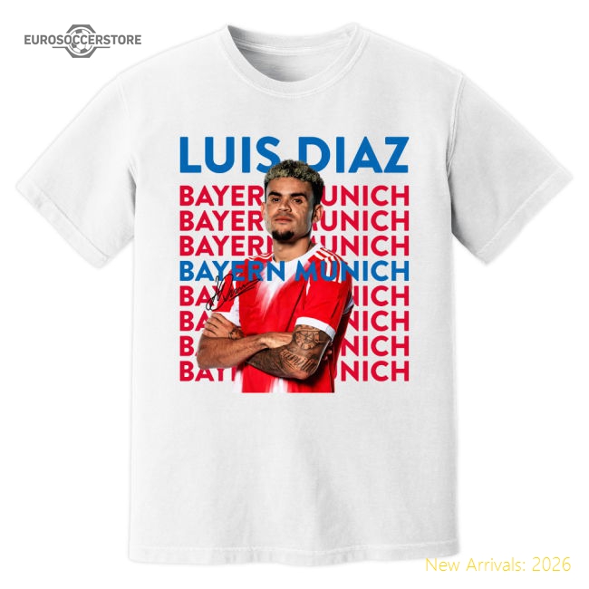 Luis Diaz Bayern Munich New Signing T-Shirt (White)