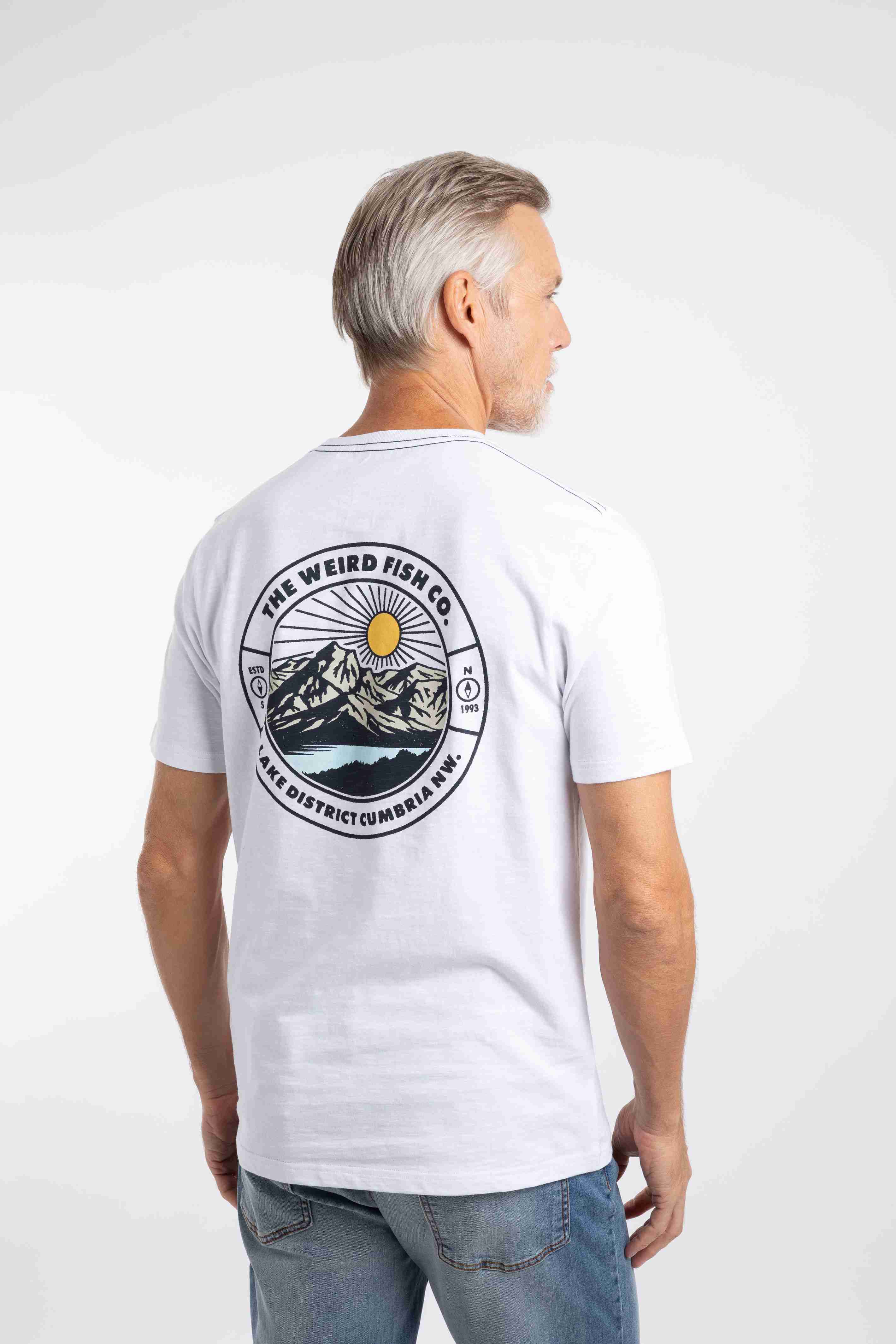 Lake District Back Print Graphic T-Shirt White