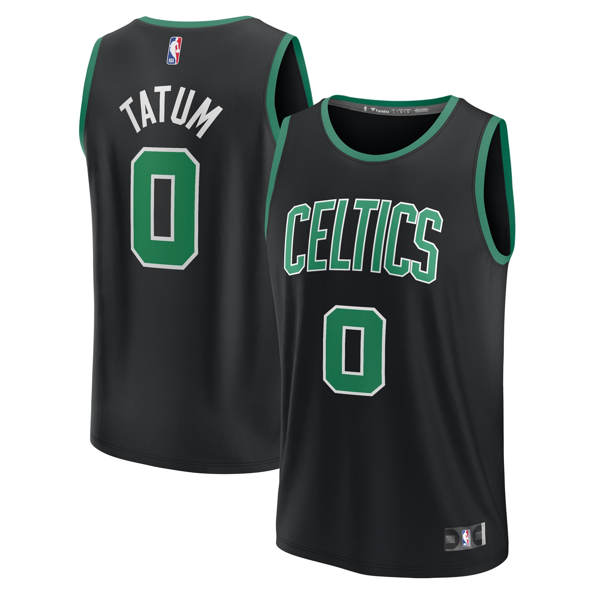 [LK] Jayson Tatum #0 Boston Celtics Fast Break Replica Player Jersey - Statement Edition - Black