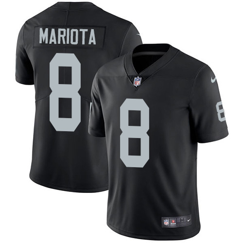NFL O R Raiders #8 Marcus Mariota Black Limited Jersey -v10