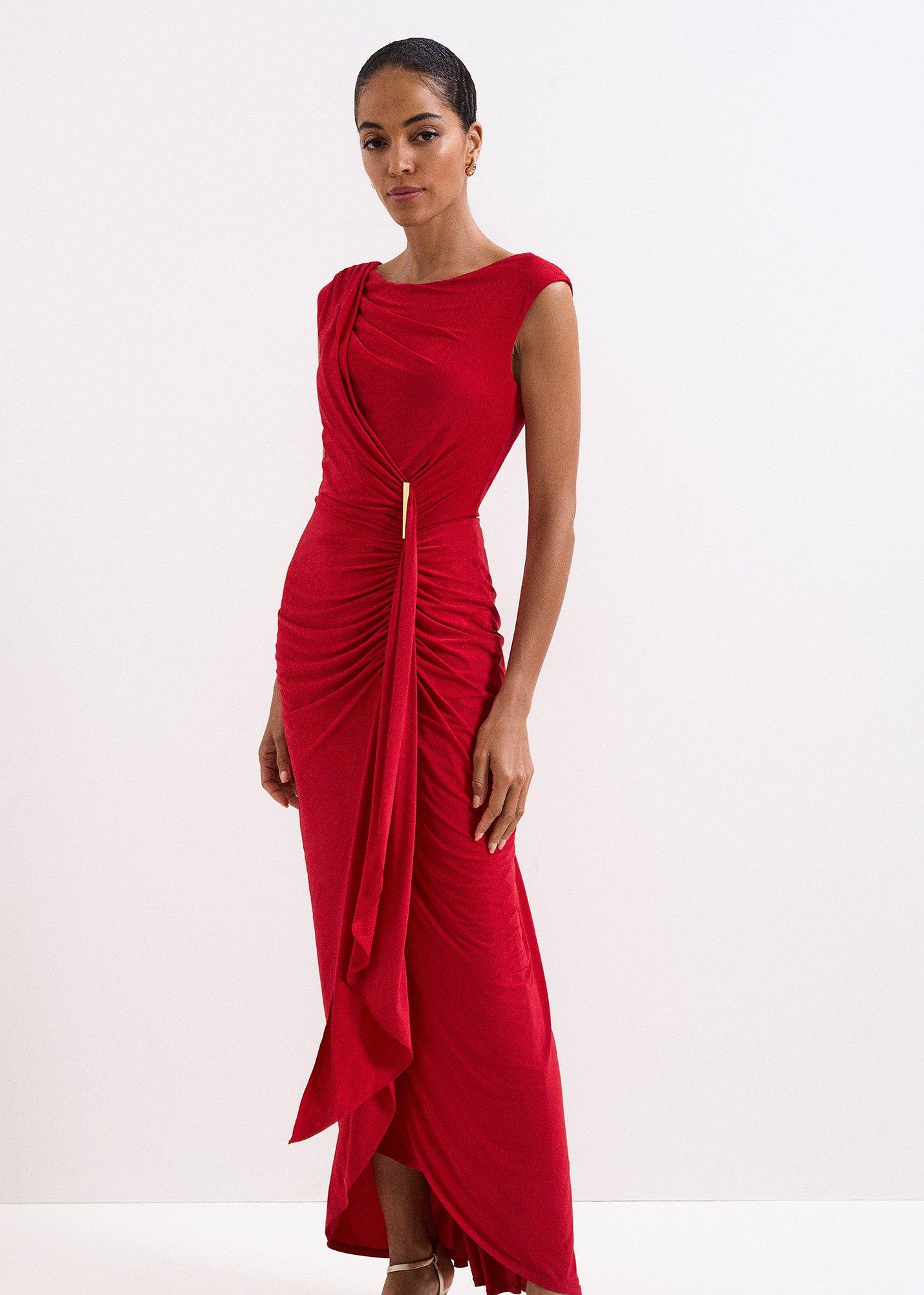 Petite Donna Red Maxi Dress