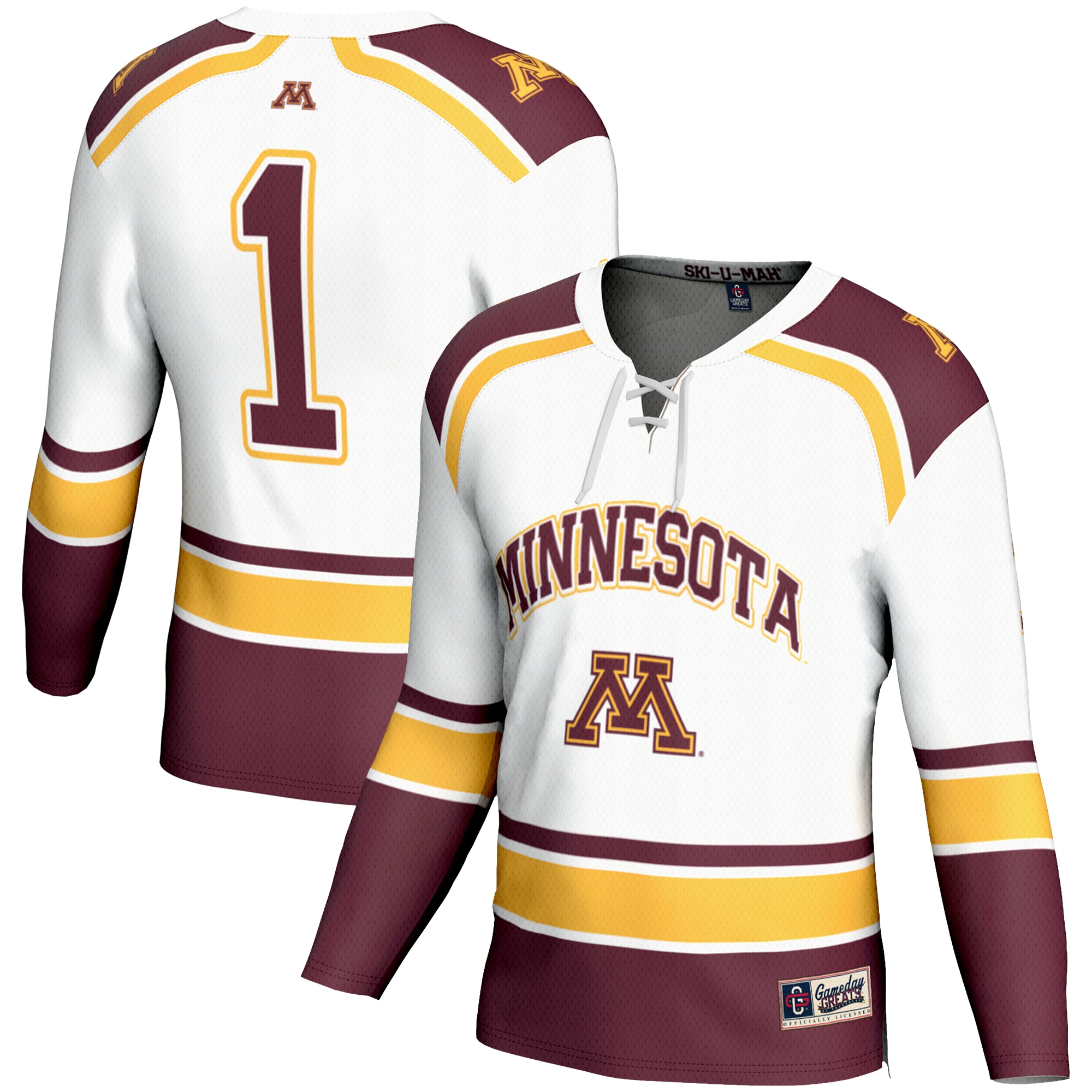 [NJP] Minnesota Golden Gophers GameDay Greats Youth Hockey Jersey - White