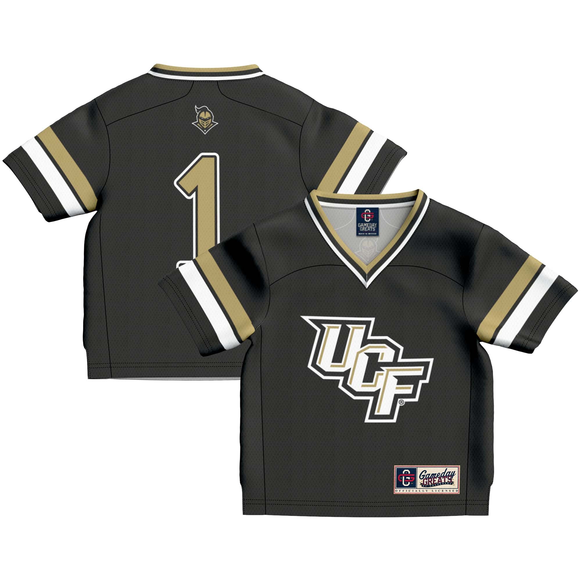 Infant #1 Black UCF Knights Lightweight Collegiate Football Fashion Jersey