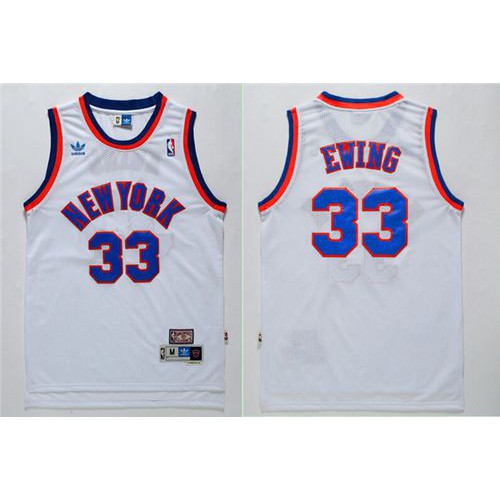 White NYK York Knicks #33 Jersey NBA Fan Apparel Game Day Wear