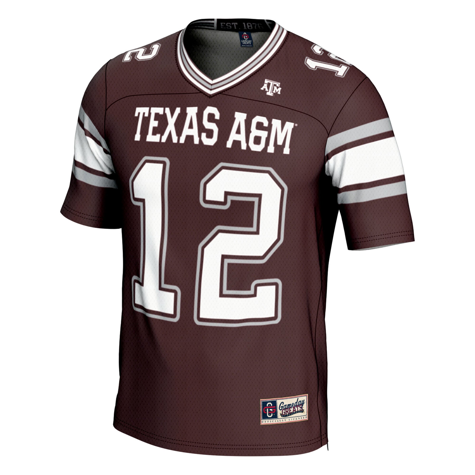 Youth #12 Maroon Texas A&M Aggies Football Lightweight Fashion Jersey