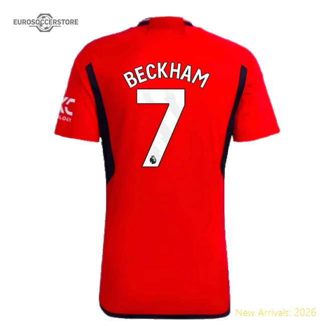 Excellent 2023-2024 Man Utd Home Shirt (beckham 7) - Official Edition