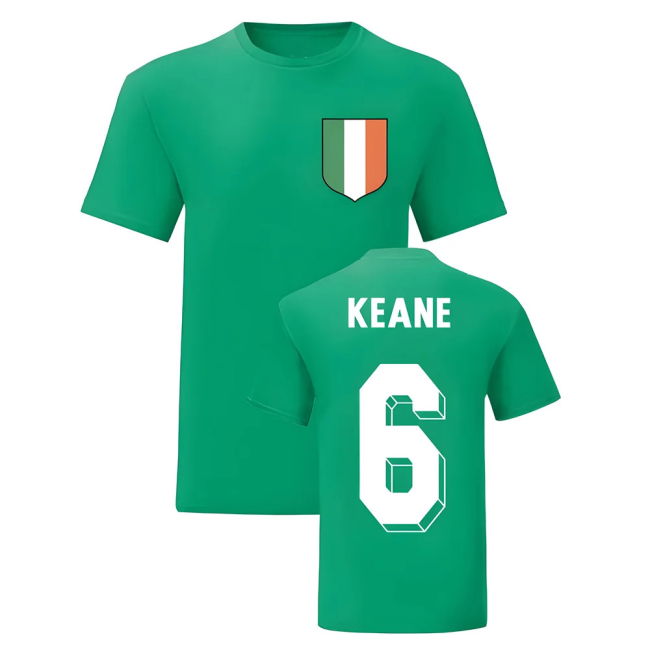 Roy Keane Ireland National Hero Tee (Green) Premium Quality