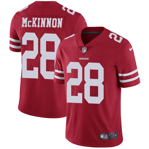 NFL SF 49ers #28 Jerick McKinnon Red Limited Jersey - High Quality