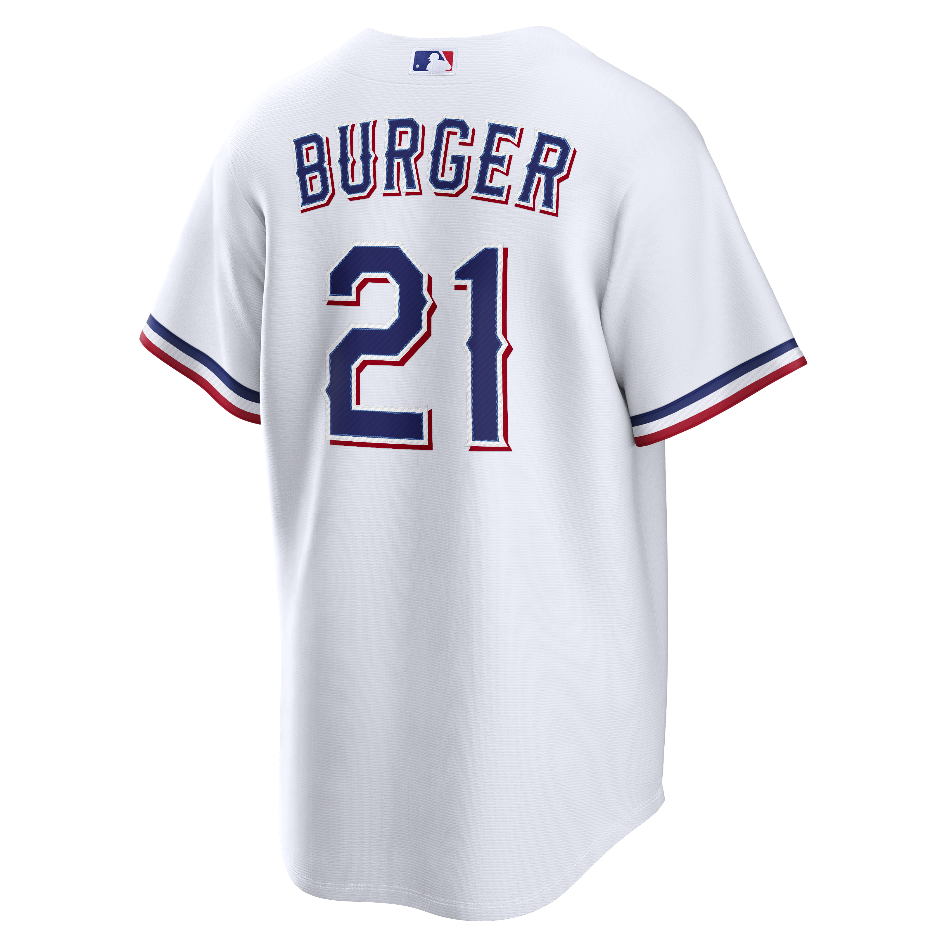[SJH] Jake Burger Texas Rangers Home Replica Jersey - White