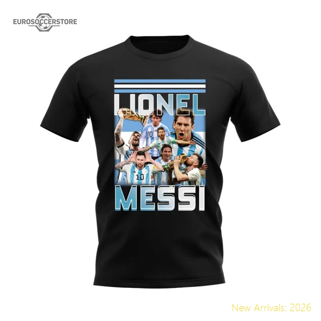 Lionel Messi Bootleg T-shirt (black) - Supporter Edition