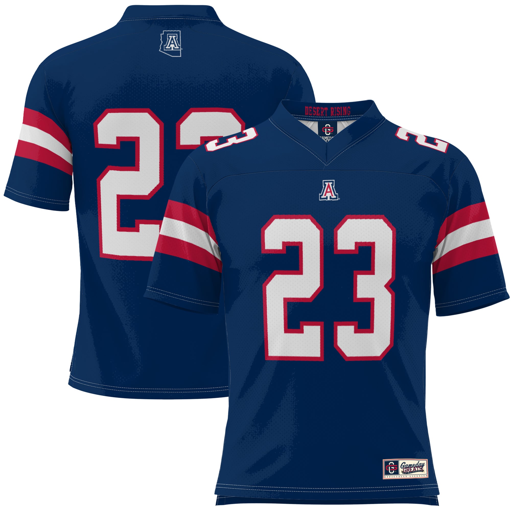 #23 Arizona Wildcats GameDay Greats Youth Desert Rising 26/27 Football Jersey - Navy