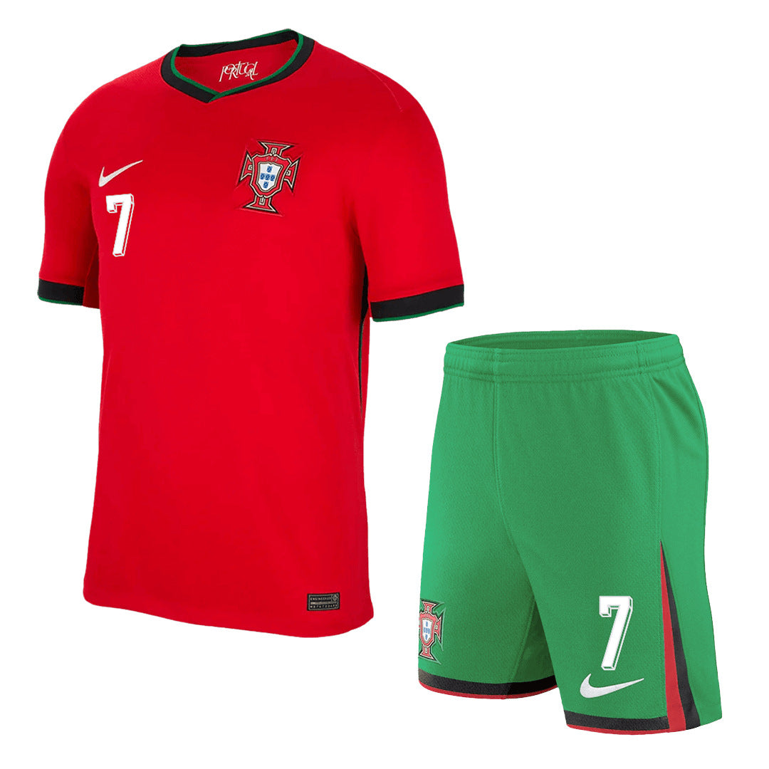 [Super Quailty] Men's Portugal RONALDO #7 Home Jersey (Jersey+Shorts)